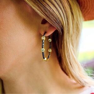 Freida Rothman STARRY NIGHT HOOP EARRINGS